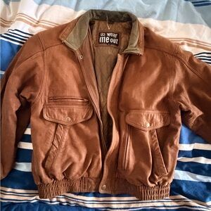 U2 Wear Me Out Brown Bomber Jacket